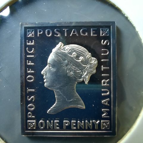 Mauritius 1847 frimerke i sølv