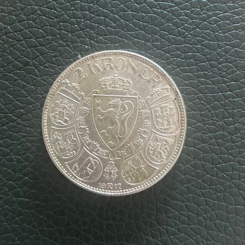 Norsk 2-krone mynt 1917