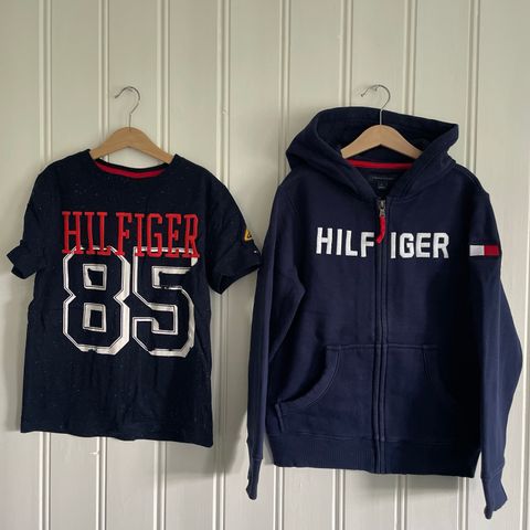 Hilfiger hettejakke og t-shirt