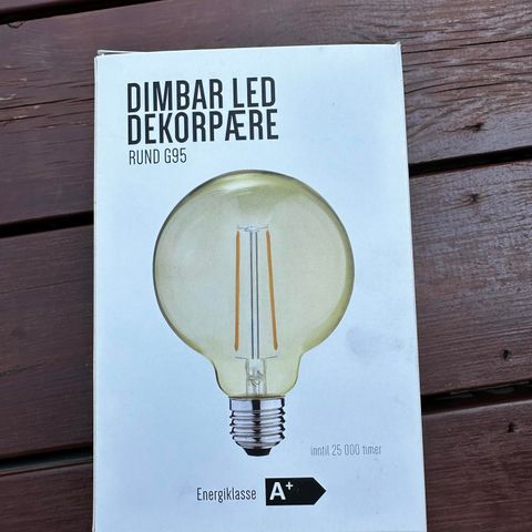 Ny E27 Dimbar LED Dekorpære Rund