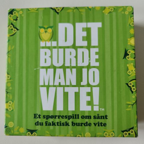 Spørrespill "Det burde man jo vite"