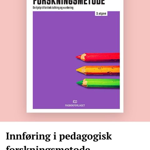 Innføring i pedagogikk