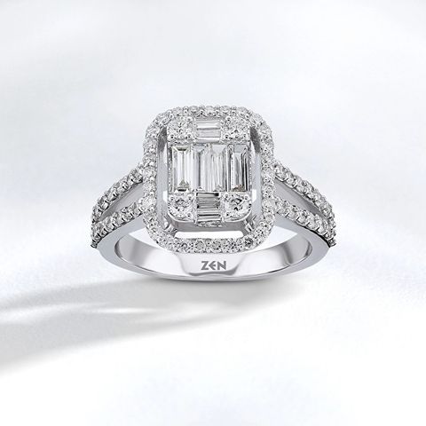 Diamant ring - Baguette