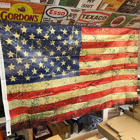 Amerikansk Antikk Repro Flagg For Vegg Dekor 90 X 150 cm
