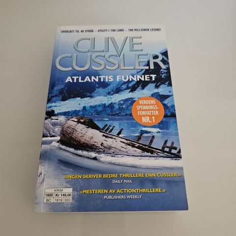 Atlantis funnet. Clive Cussler