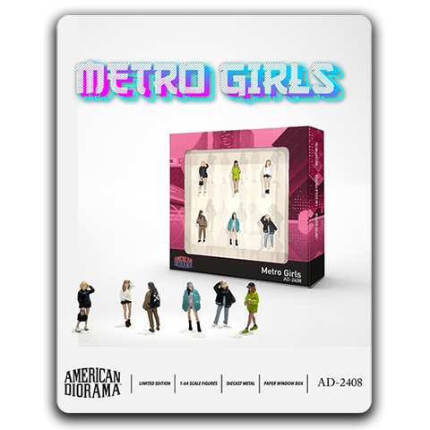 Metro Girls Figure Set Diecast 1:64 (American Diorama), AD-2408