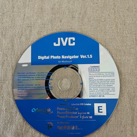 JVC digital photo navigator programvare CD