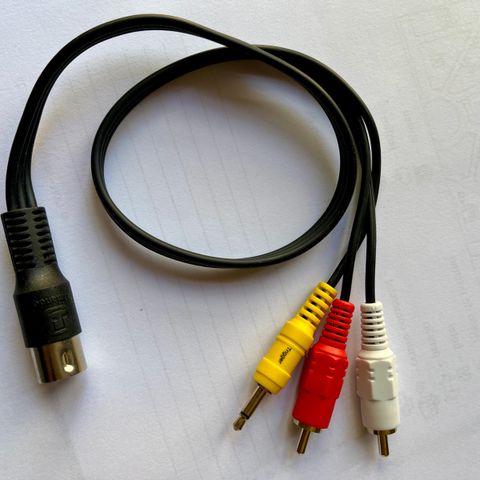 Adapter Cable DIN 2 x RCA + 3.5mm Trigger