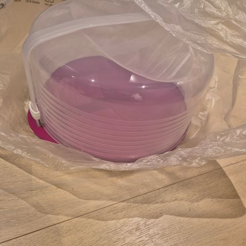 Rund festboks tupperware / kaketine