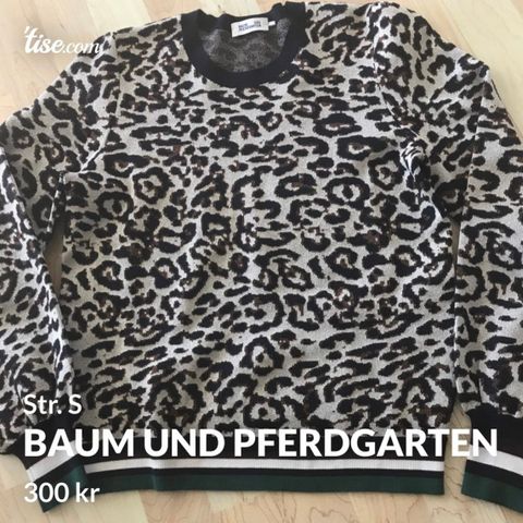 Baum und Pferdgarten genser med Leopardtrykk