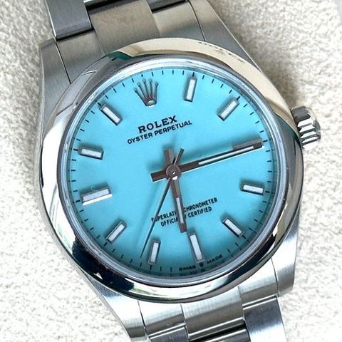 Ny Rolex Oyster Perpetual 31 mm - 277200 Tiffany Skive - Norsk AD 2023