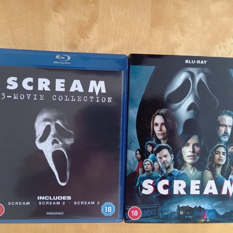 Scream 1- 3 og 5- Blu-RaySamling