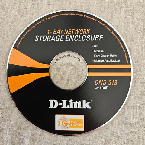 1- Bay network storage enclosure- D-link hardisk DNS- 313 CD