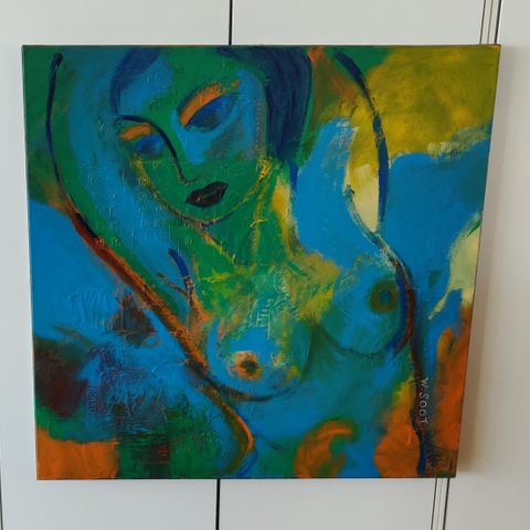 Maleri - "Dancing lady" (90x90 cm)