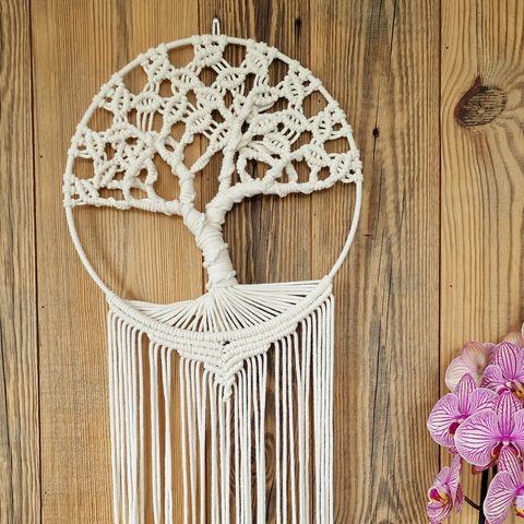 Makrame drømmefanger håndlaget/ Macrame decor