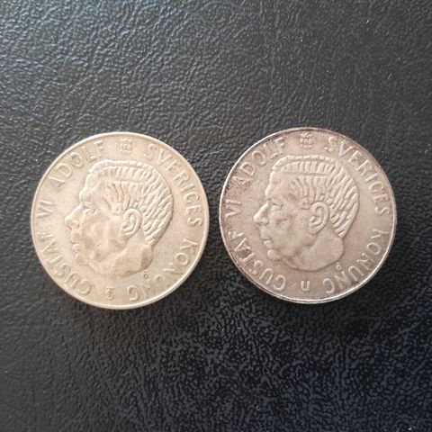 2 stk svenske sølvmynter