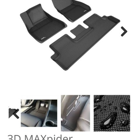 3D MAXpider Allværsmatter Tesla Model 3