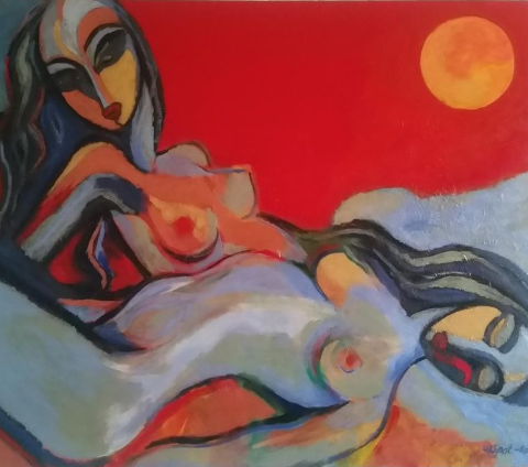 Maleri - "Awaken dream" (150x90 cm)