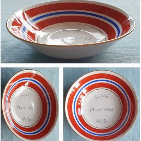 Vintage 🇧🇻 Skål merket 17.mai 1962 🇧🇻 Porsgrund Porselen
