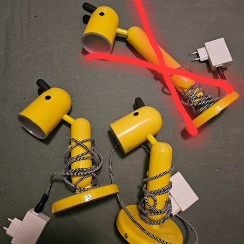 Ikea krux lamper gule barnerom