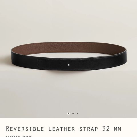 HERMES Belte; Reversible leather strap 32 mm