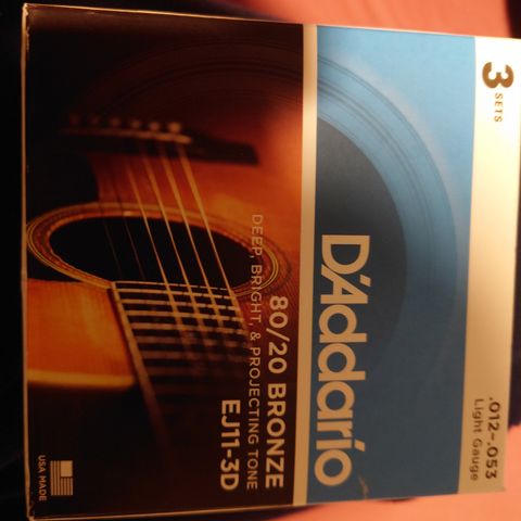 D'Addario Acoustic guitar strings