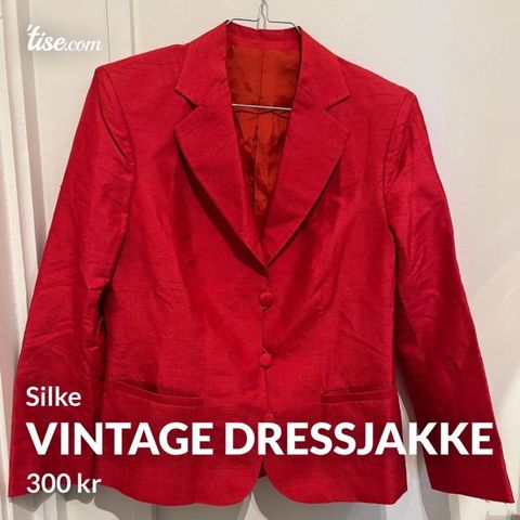 Vintage dressjakke i silke