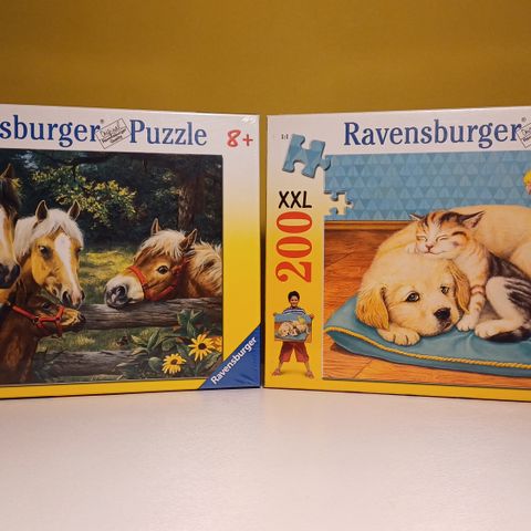 2 Ravensburger puslespill 200 br