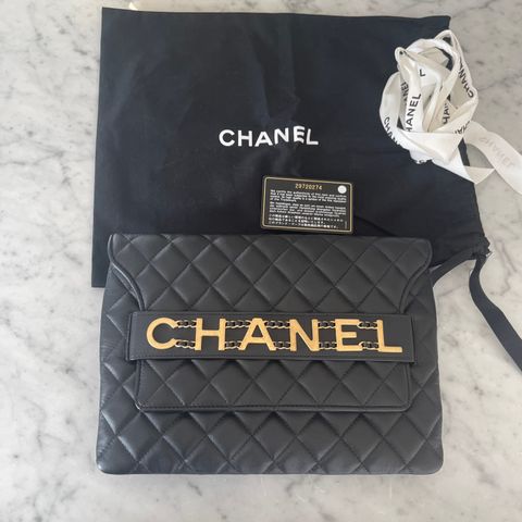 Chanel Front Logo Enchained Clutch
