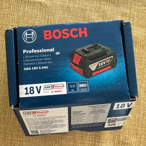Bosch GBA 18V - 5.0ah - ubrukt