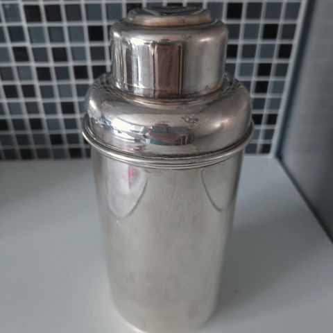Coctail shaker sølvplett fra 50 tallet