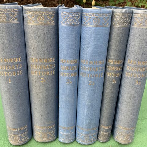 Den norske sjøfartshistorie 1-3 (6 bøker) (1923-1929)