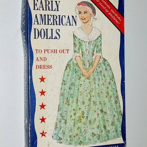 4 EARLY AMERICAN PAPER DOLLS 1963.