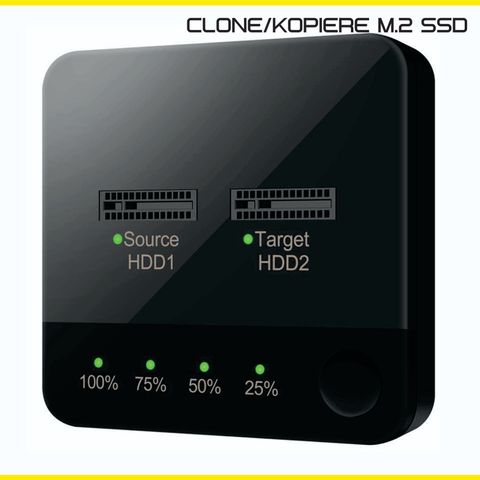 KLONE/Clone Docking Stations. SSD Duplikator, kopierer 2-Bay M.2 SATA.