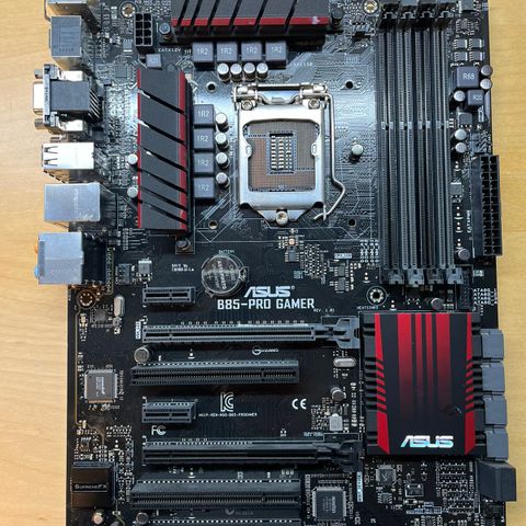 Asus B85 Pro Gamer hovedkort defekt