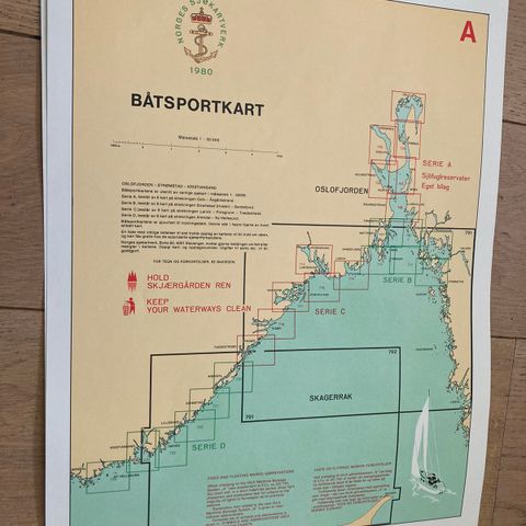 Båtsportkart - sjøkart fra 1980