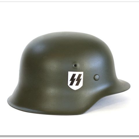 Tysk Hjelm 卐 M42 Waffen SS - Feldgrau / PERFEKT KOPI