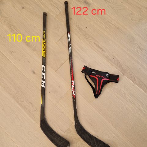Ishockey utstyr for barn / køller og  pelvic protector JR.