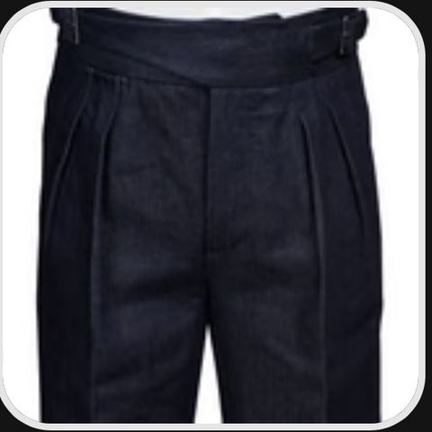 Denim gurkha pants