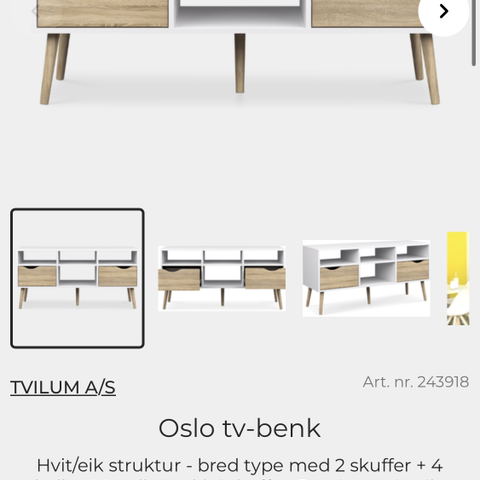 Oslo Tv-benk