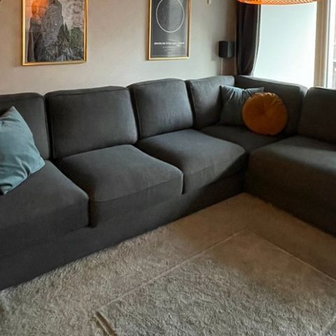 Stor sofa med sjeselong GRATIS FRAKT i Oslo og Bærum