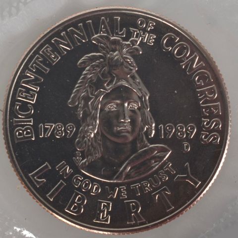 1/2 dollar 1989 - Congress Bud ønskes