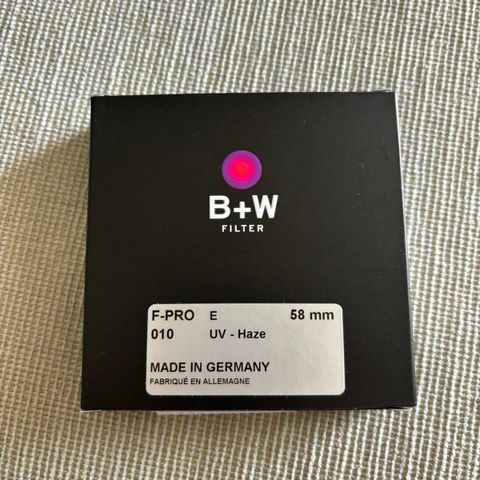 B+W UV Filter 58mm