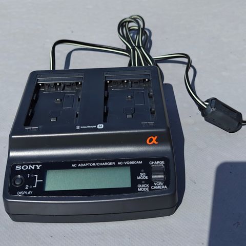 Sony Original AC-VQ900AM Dual Charger for  Sony NP-FM NP-QM Series Battery