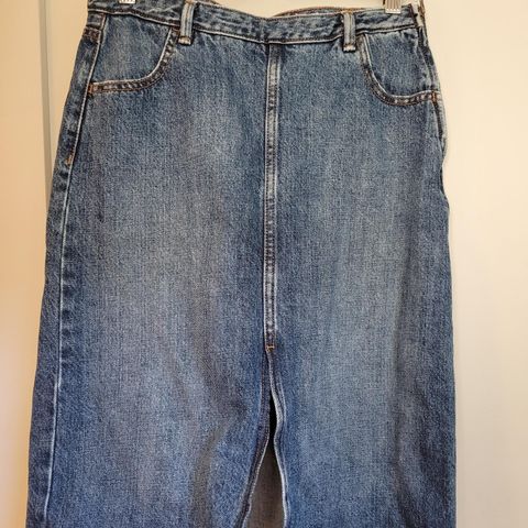 Midi jeans skjørt