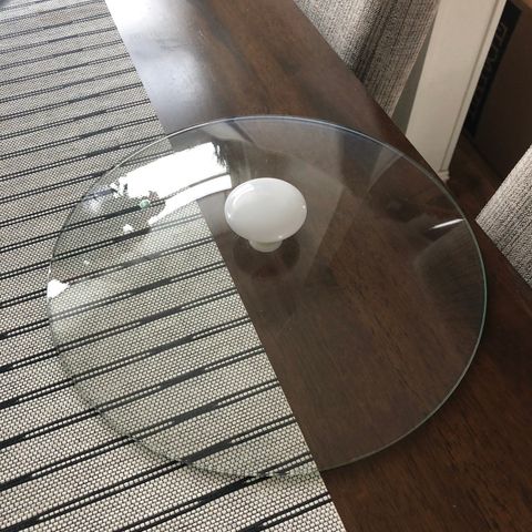 Glasslokk. Lokk i glass. Ø: 27,5 cm. Nytt