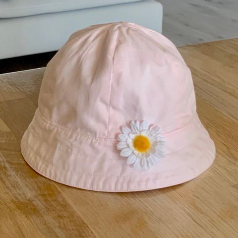 Vintage hatt til baby 💕 med solsikke - solhatt i pastell