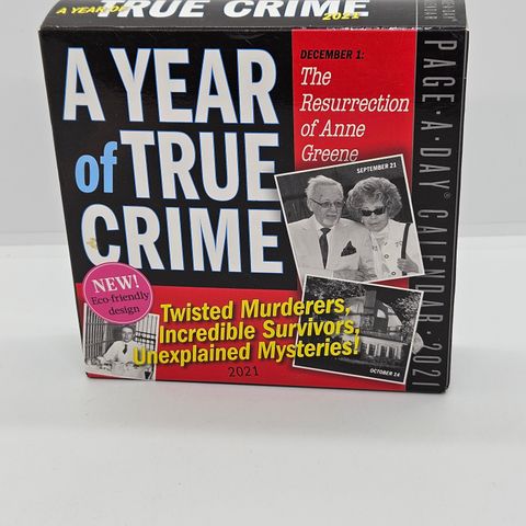 Ubrukt. A Year of True Crime 2021 calendar.