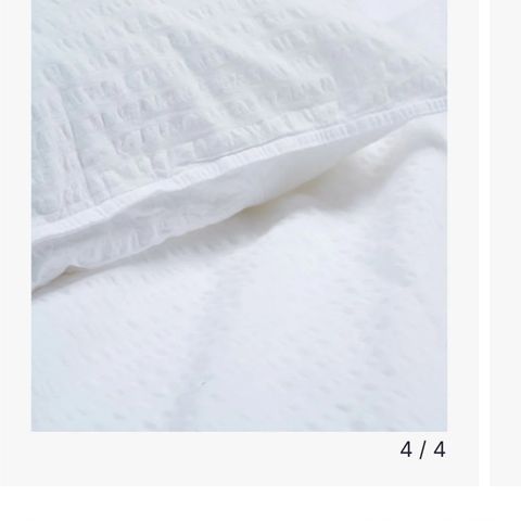 Krepp sengetøy Kensington 140x220 cm hvit fra Kid