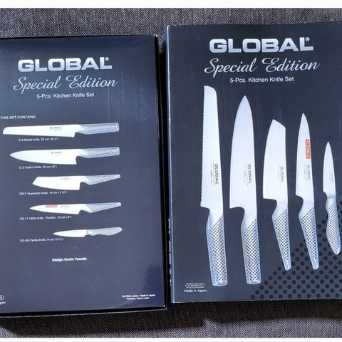 Ny Gobal Special Edition 5 stk  kjøkkenknivsett